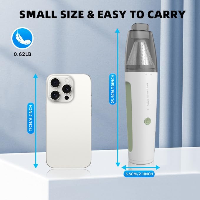 PATO Handheld Vacuum, 13000PA Portable Cordless Car Vacuum Cleaner, Suction and - Image 7