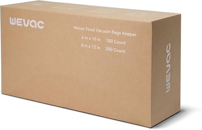 Wevac 6''x10'' and 8''x12'' 300 Count, Vacuum Sealer Bags Keeper, PreCut Bags - Image 9
