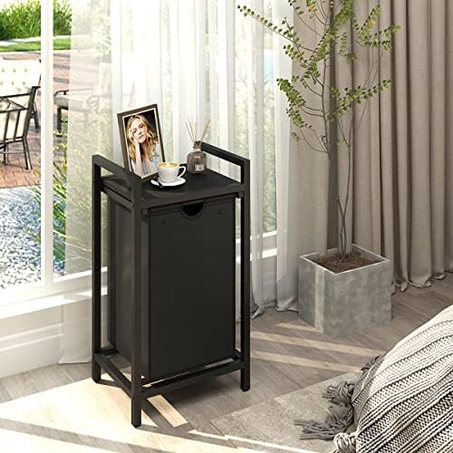 LAATOOREE Laundry Hamper, Two-Color Laundry Basket with Removable Laundry Bag...