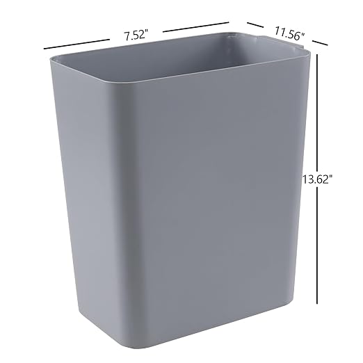 Zopnny Plastic Trash Can Wastebasket, Waste Bin, 4.5 Gallon, 3 Pack - Image 2