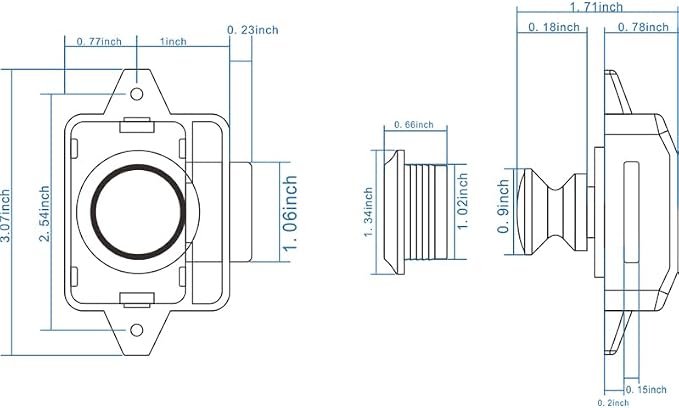 Encell Set of 5 Push Button Latch Cupboard - Image 5