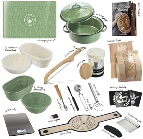 CraftZee All-Inclusive ๐ฃ๐ฅ๐๐ ๐๐จ๐ Sourdough Starter Kit with Pot, 34 Oz Starter ...