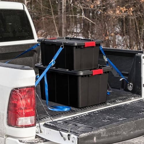 Sterilite Industrial Storage Tote with Lids for Garage, 15 Gallon, 12-Pack