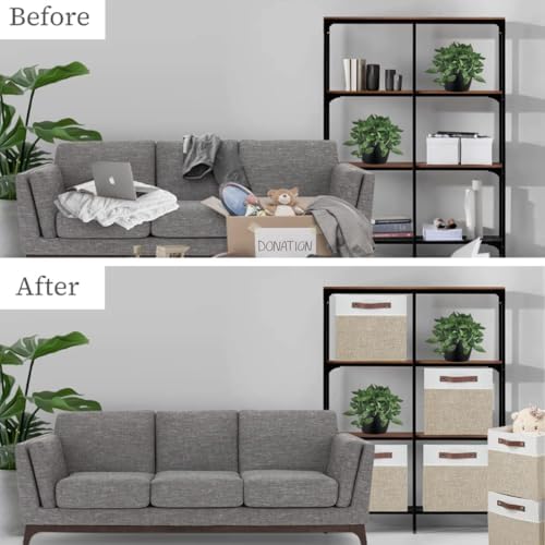DECOMOMO Kallax Storage Cubes, Storage Baskets for Shelves 4-Pack