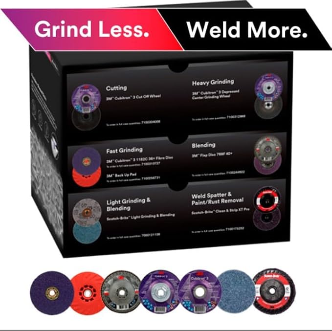 3M Grind Less Weld More Promo Kit, 4-1/2 in Discs, 16 Piece Welding Kit - Image 5