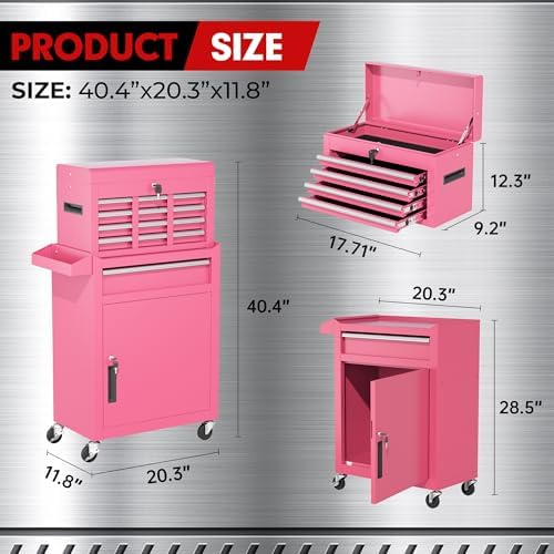 INTERGREAT 5 Drawer Tool Chest with Wheels, Rolling Tool Chest with Enhanced ...
