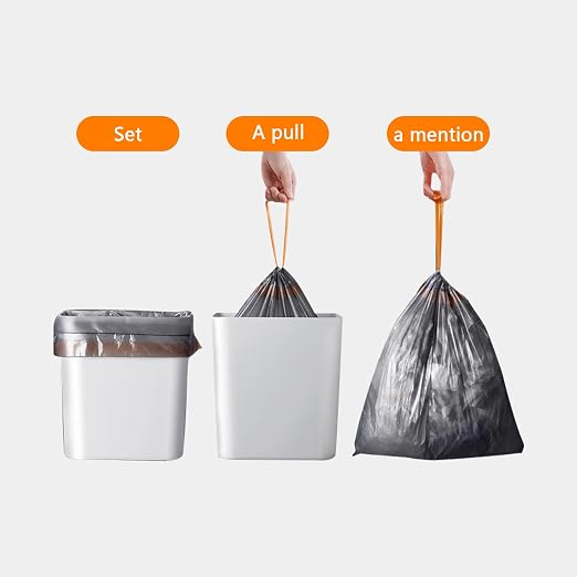 JOYBOS 4 Gallon Drawstring Garbage Bags Wastebasket Bin Liners - Image 2
