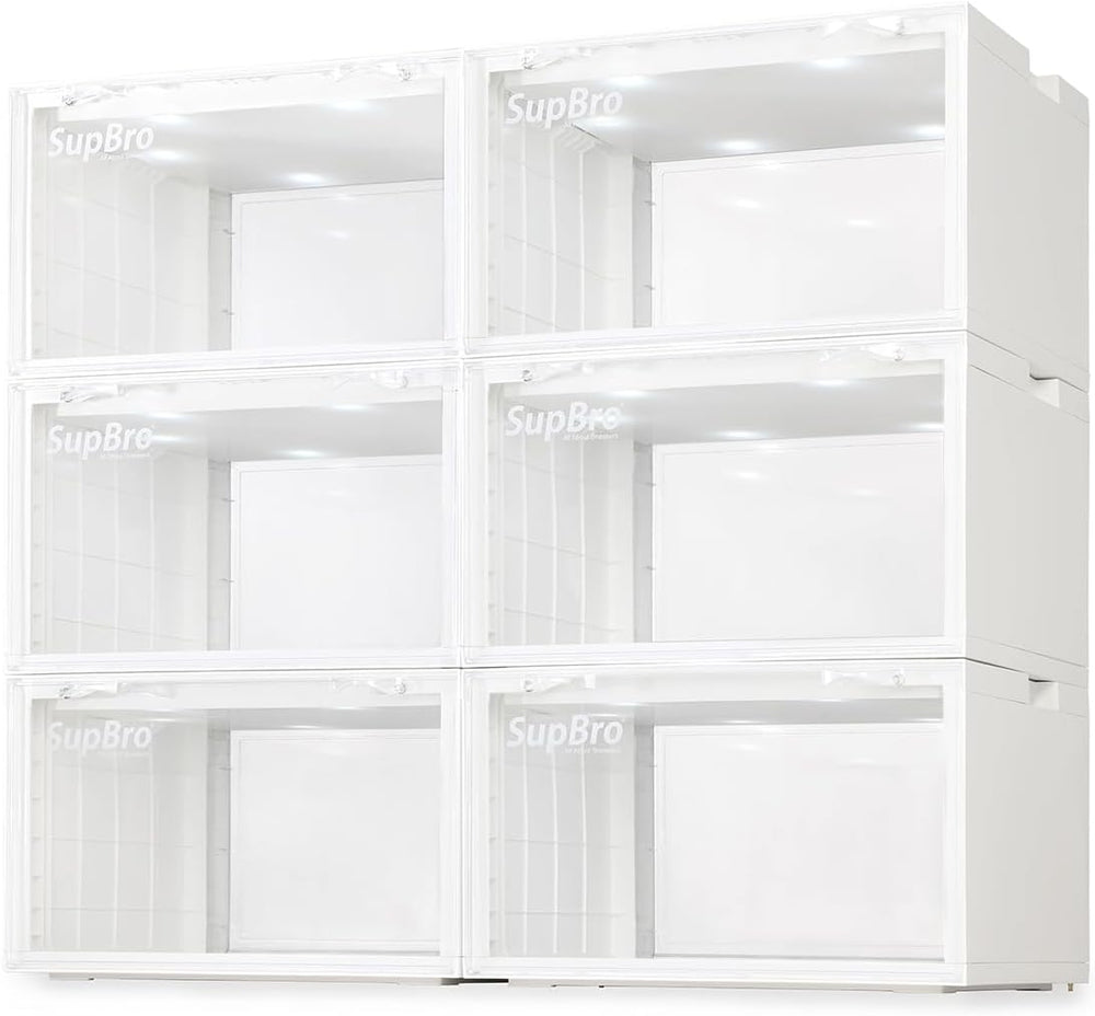 SupBro Led Collection Crate - Voice Control - Easy Access Storage Shoes box, ...