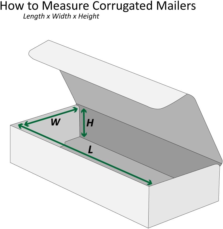 Boxes Fast BFM742K Corrugated Cardboard Mailers, 7 x 4 x 2 Inches, Tuck Top O...