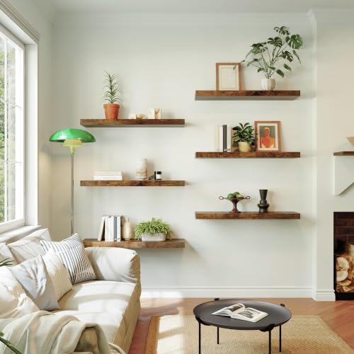 Floating Shelf, Set of 3 Wall Shelf, 30 in W x 12.75 in D x 2 in H Wooden Flo...
