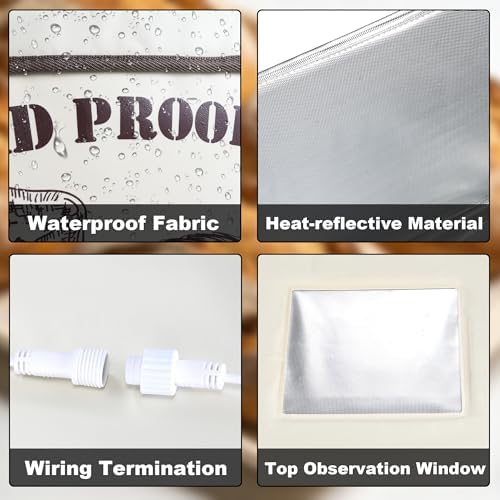Folding Fabric Bread Proofing Box, Adjustable Dough Proofer with Metal Rack
