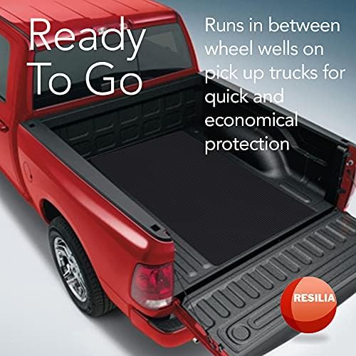 RESILIA Utility Runner- 24 inch Wide Black Plastic- Embossed Wide Rib Pattern...