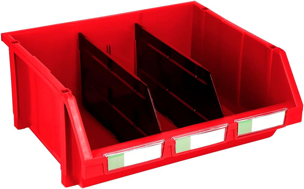 Extra Large Red Stackable Storage Bins 2 Pack – 16.5" x 14.5" x 6.9...