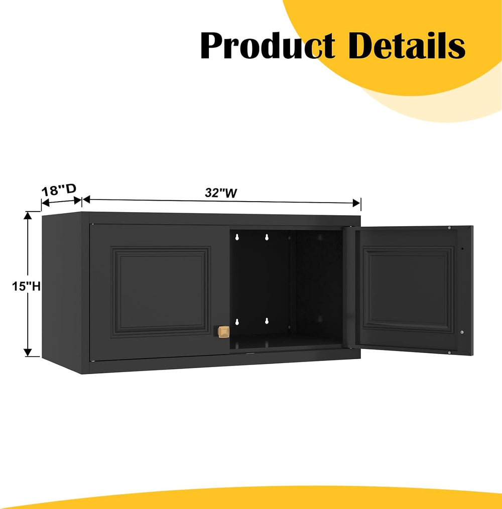 SteeLoong 15”Metal Well Storage Cabinet,Upper Cabinet for Wardrobe