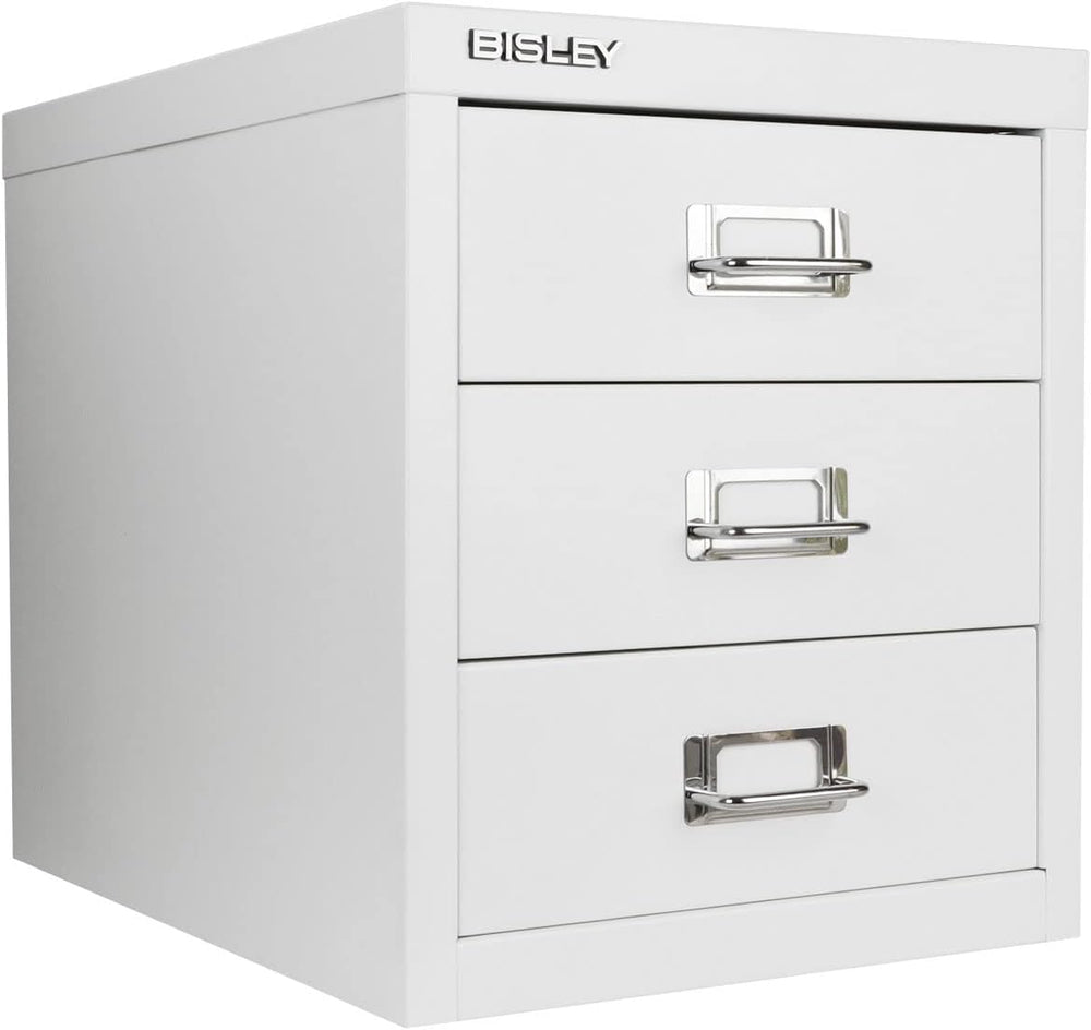 Bisley 3-Drawer Steel MultiDrawer Cabinet - Traffic White