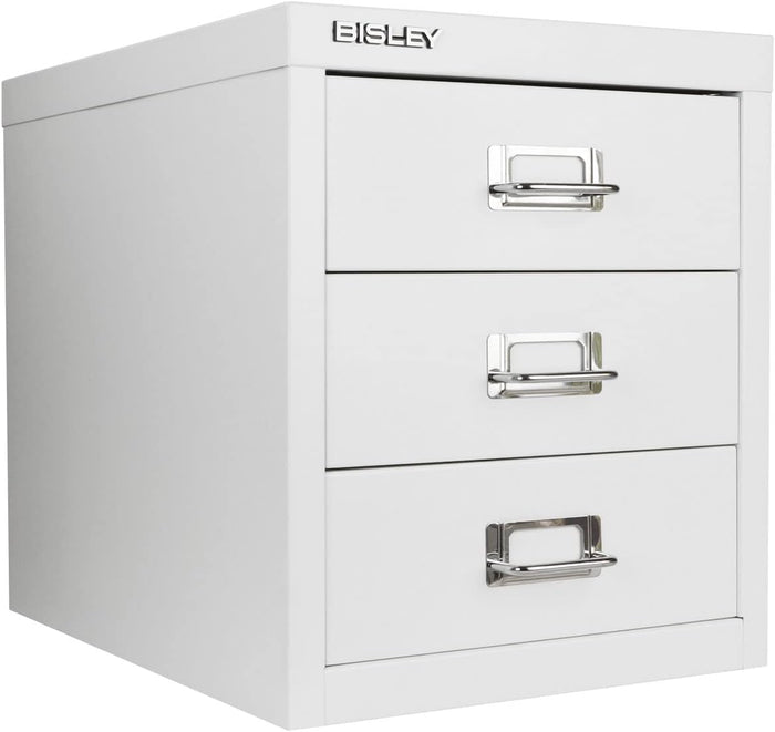 Bisley 3-Drawer Steel MultiDrawer Cabinet - Traffic White