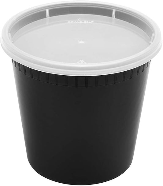 Karat [24oz - 240 ct Black PP Injection Molded Round Deli Containers - Image 2