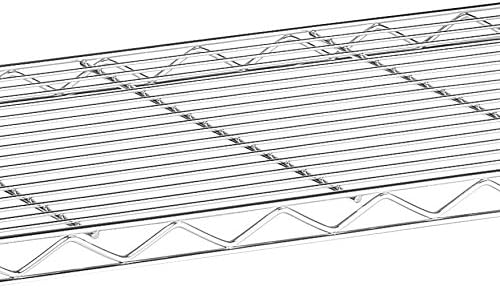Whitmor 2-Wire Shelving Unit, Metal Storage Shelves, Stacking Shelf with Bask...