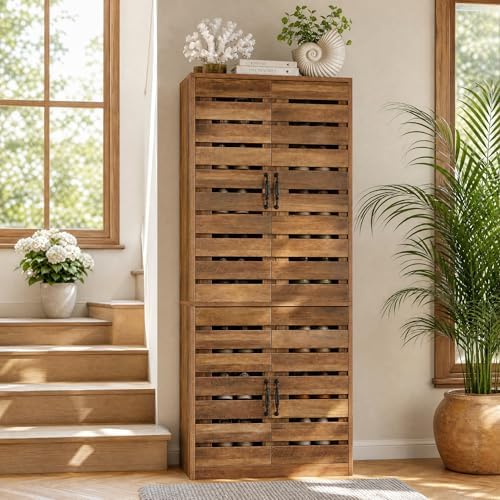 Tribesigns 71" Tall Shoe Cabinet with Doors