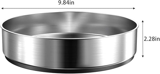 VAEHOLD Pantry Cabinet Lazy Susan Stainless Steel Black Spice Rack Turntable - Image 2