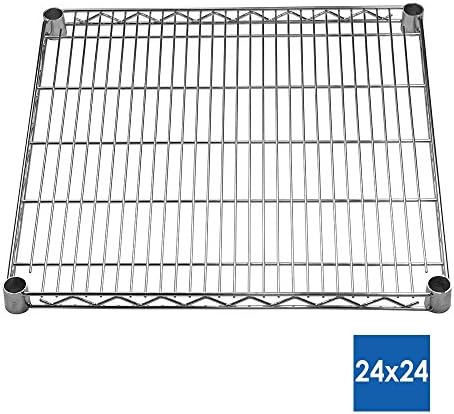Shelving Inc. 24" d x 24" w x 84" h Chrome Wire Shelving w/ 5 ...