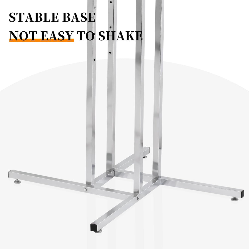 4 Way Adjustable Clothing Rack with Slanted Arms - Retail Clothing Rack Displ...