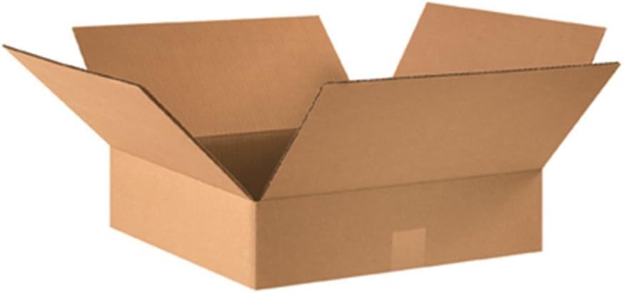 BOX USA Shipping Boxes Flat 16"L x 16"W x 4"H 25-Pack - Corrug...