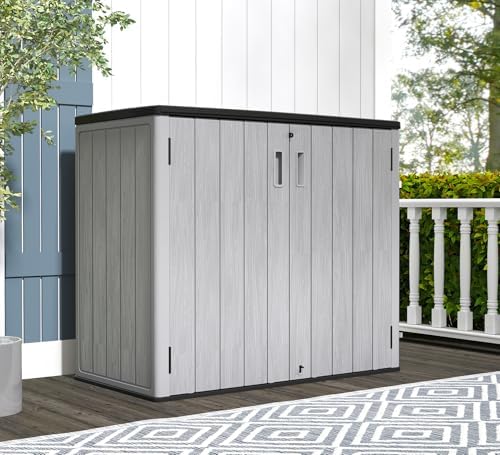 ZZM 37 Cu.ft Outdoor Storage Cabinet with One Tool Kit, Horizontal Storage Sh...
