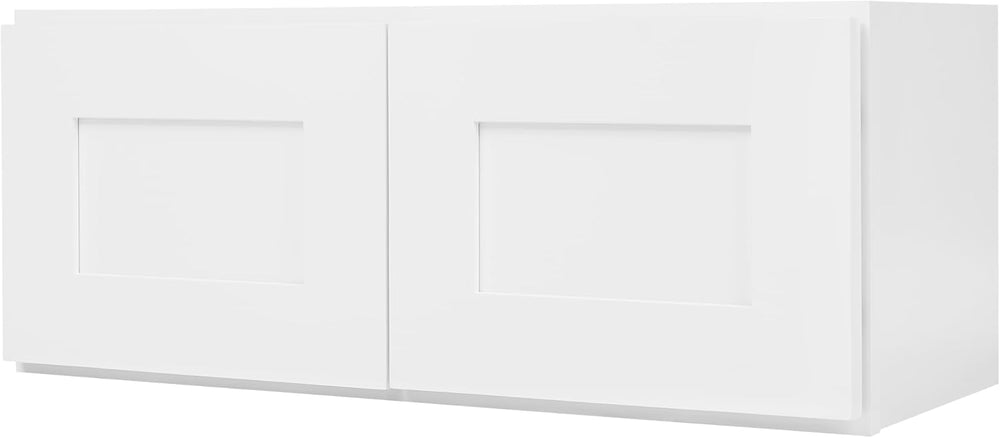 White Shaker Wall Cabinet - Ready to Assemble, Perfect for Kitchen, Laundry, ...
