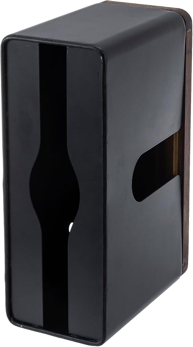 MyGift Deluxe Modern Matte Black Metal Folded Commercial Paper Towel Holder - Image 7