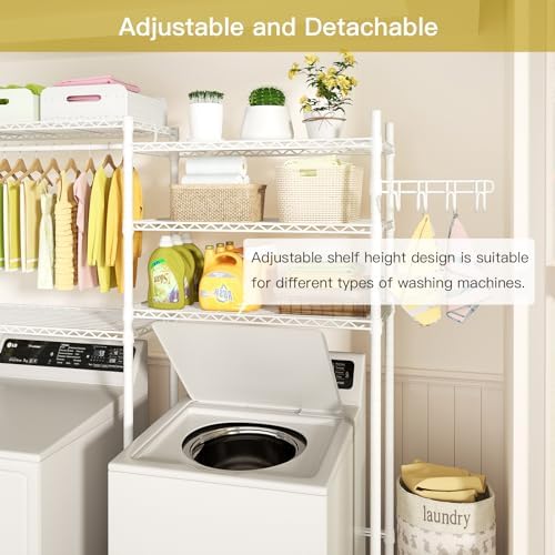 Ulif U6 Clothes Drying Rack, 5-Tier Over Washer and Dryer Shelves