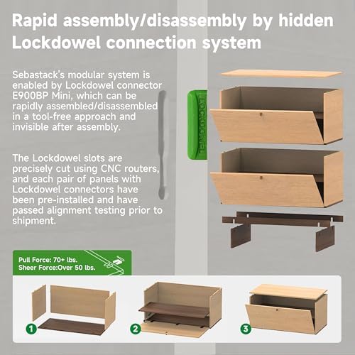 Sebastack Shoe Cabinet for Entryway, 28.6" W in Walnut Oak