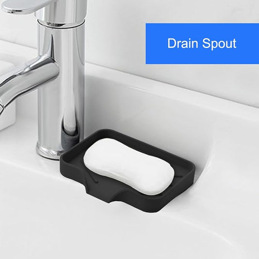 Sponge Holder with Drain Spout, Silicone Sponge Tray - Image 2