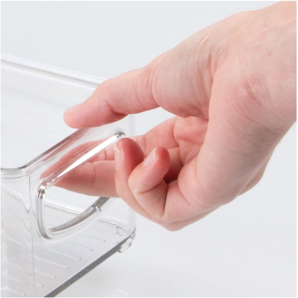 mDesign Plastic Stackable Small Organizing Bin Kitchen Pantry Cabinet, Refrig...