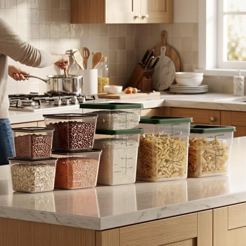 8 Pack Food Storage Containers with Lids;BPA-Free Cereal, Rice, Flour, Pasta ...