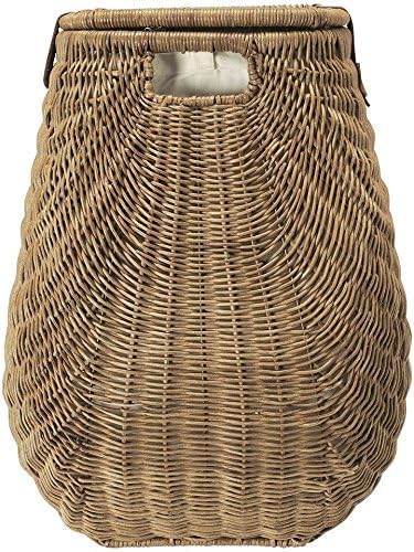 KOUBOO Wicker Rattan Laundry Hamper with Lid, Handles, Brown Storage Bin