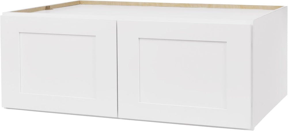 White Shaker Wall Cabinet - Ready to Assemble, Perfect for Kitchen, Laundry, ...