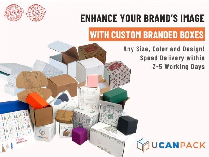 Ucanpack Corrugated Mailer Box 50, 15x11x4" Cardboard Boxes Sturdy Mediu...