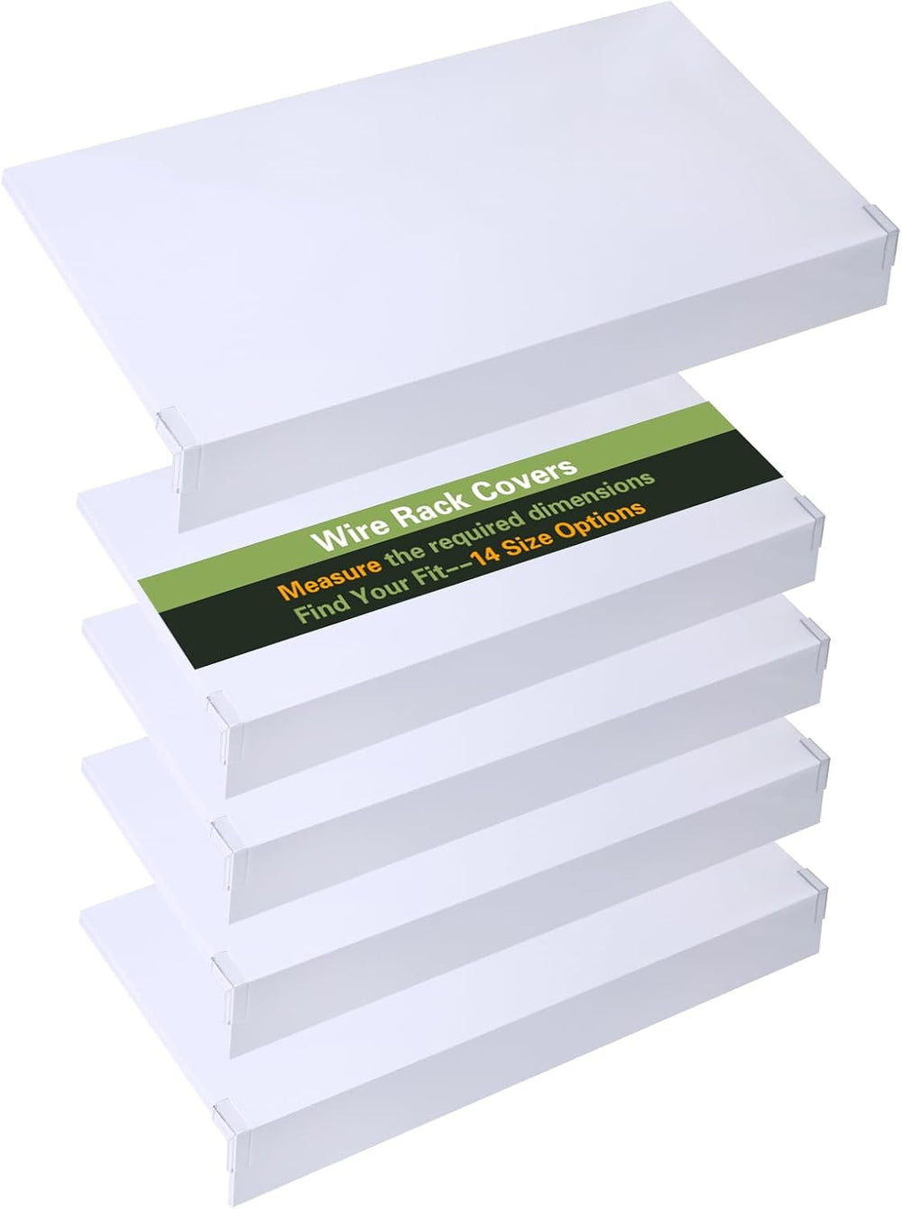 Wire Shelf Covers for Wire Shelving,36''W X12 D,White5 Pcs
