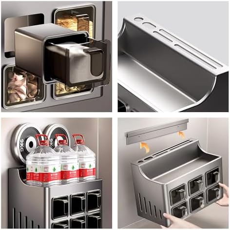 Multifunctional Spice Rack Organizer Wall Mounted with Knife Holder Kitchen H...