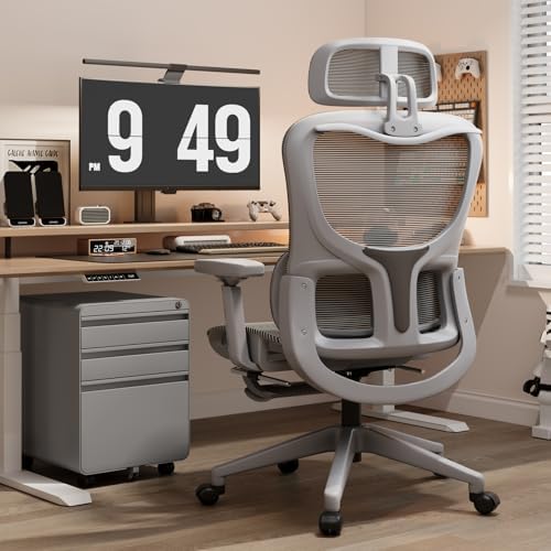 Dripex 3 Drawer Metal Rolling File Cabinet Under Desk Filing Cabinet Grey