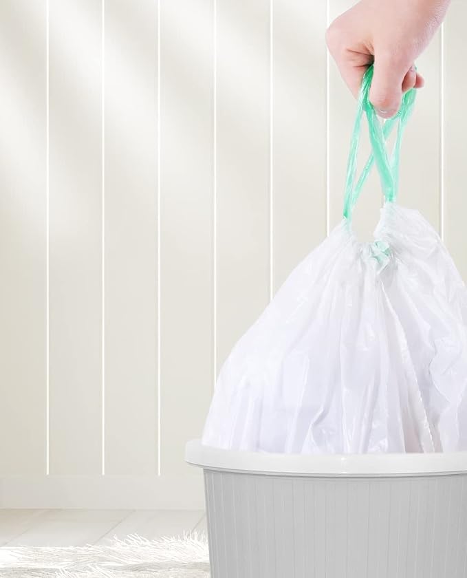8 Gallon Trash Bag 120 Count, Unscented Strong Drawstring Garbage Bag Fit 30 - Image 7