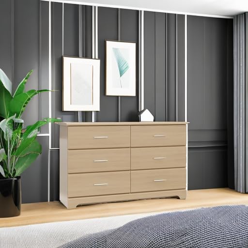 Storkcraft Brookside 6 Drawer Dresser, Driftwood