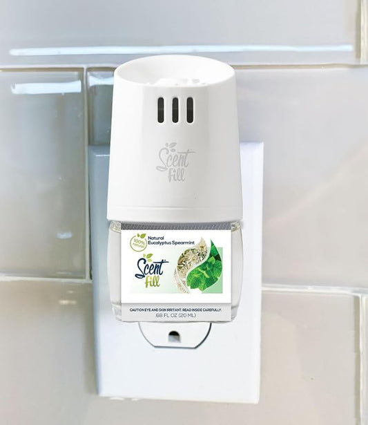 Scent Fill 100% Natural Eucalyptus Spearmint Plug in Air Freshener, Scented Oil - Image 2