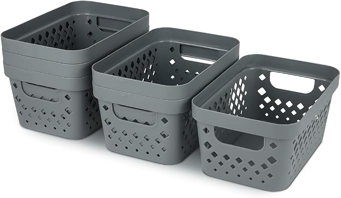 Glad Plastic Baskets for Organizing, Linen Closet, and Bathroom | Nesting Shelf - Image 6