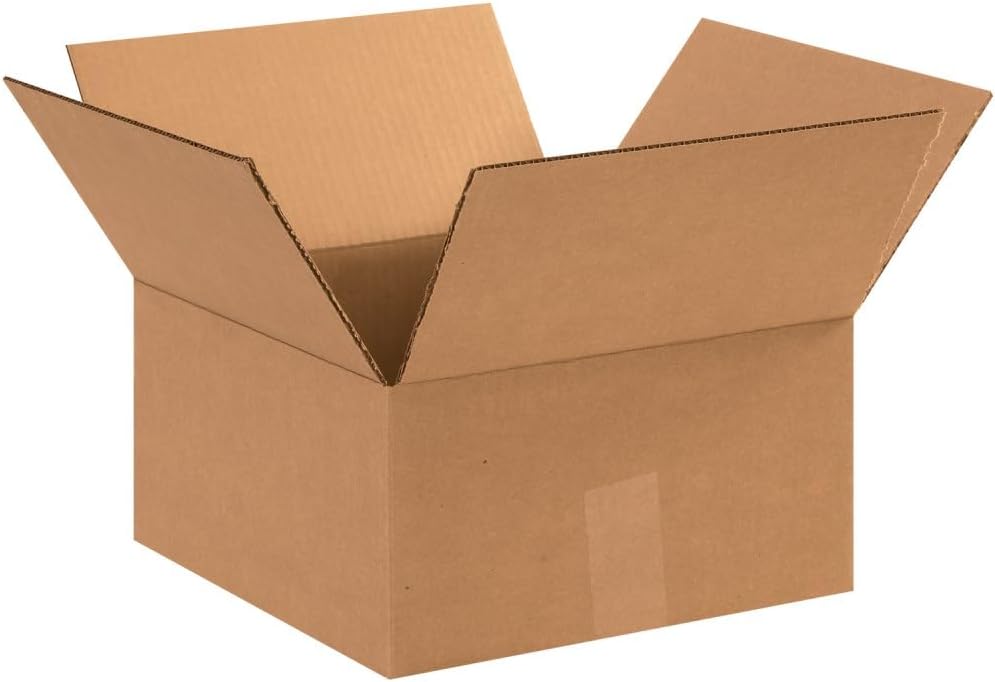 BOX USA Shipping Boxes Flat 12"L x 12"W x 6"H 25-Pack - Corrug...