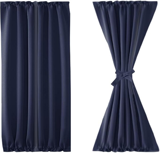DWCN French Door Curtains – Rod Pocket Thermal Blackout Curtain - Image 7