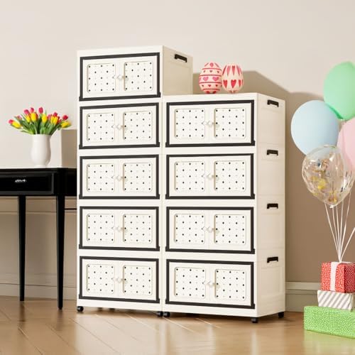 SunSettler Stackable Storage Bin with Wheels & Lid