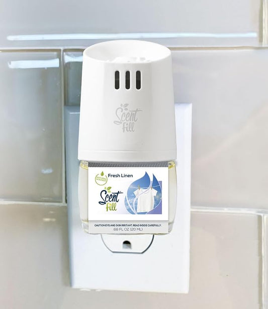 Scent Fill Fresh Linen Plug in Air Freshener, Scented Oil Refills, 2 Refills + - Image 2