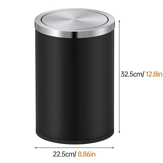 Mbillion Small Trash Can with Swing Lid 4 Gallons/15 Liter, Mini Trash Can with - Image 2